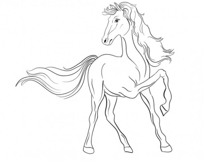 Sticker Paard. Vector illustratie