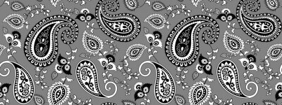 Sticker Paisley patroon op een donkergrijze achtergrond