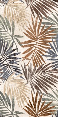 Sticker Palmbladeren in elegant goud