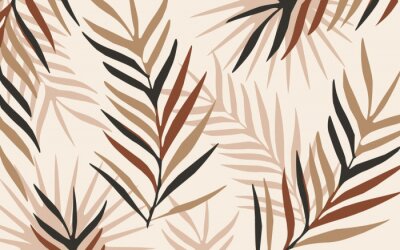 Sticker Palmbladeren in scandinavische stijl