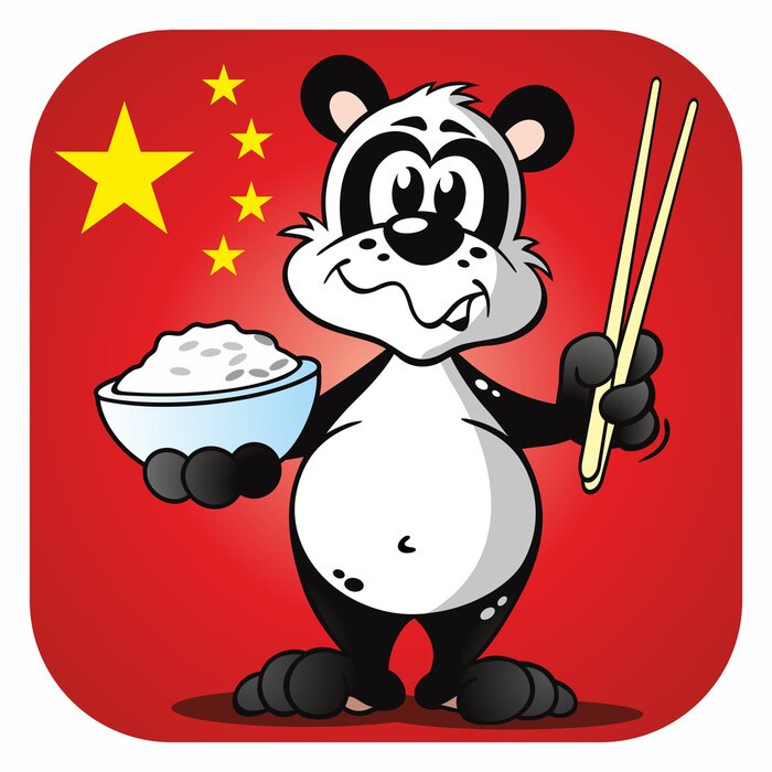 Sticker Panda Chinese Food