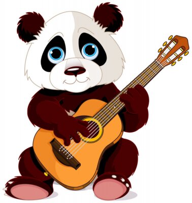 Sticker Panda gitarist