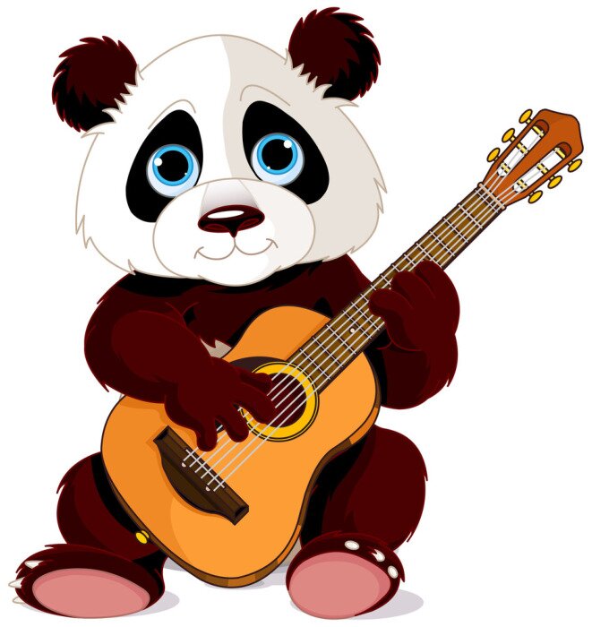 Sticker Panda gitarist
