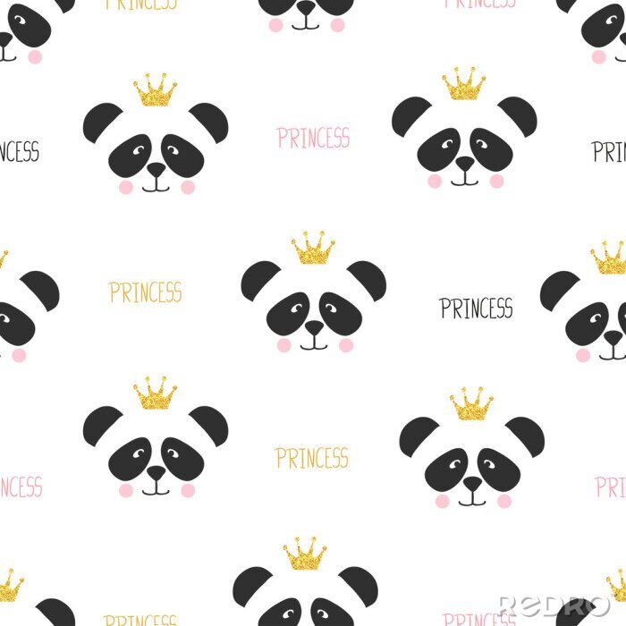 Sticker Panda's in kronen