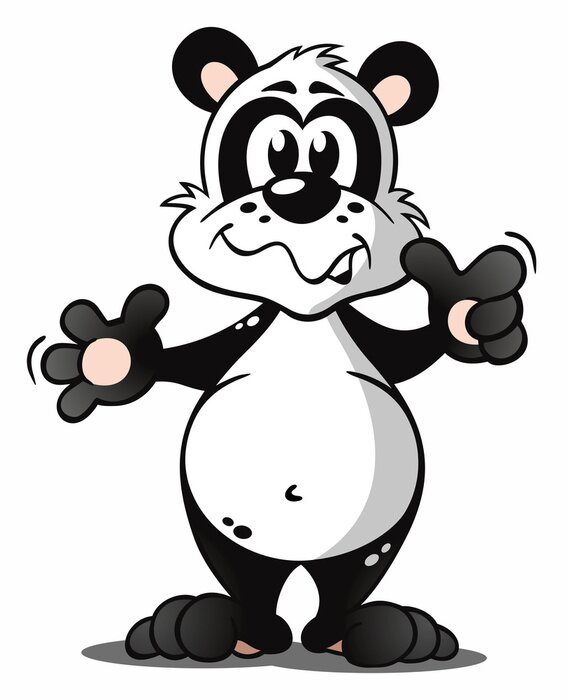 Sticker Panda standing
