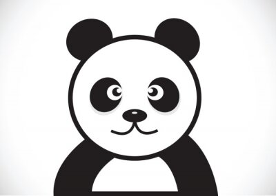 Sticker Panda stripfiguur