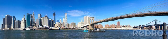 Sticker Panorama van Manhattan met de brug