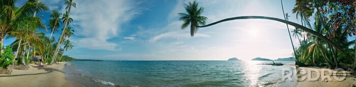 Sticker Panorama van tropische zee