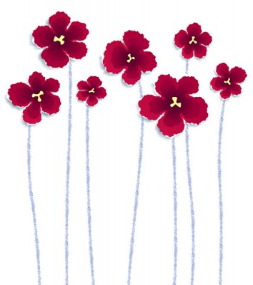 Sticker papieren bloemen