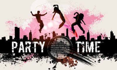 Sticker Partij achtergrond