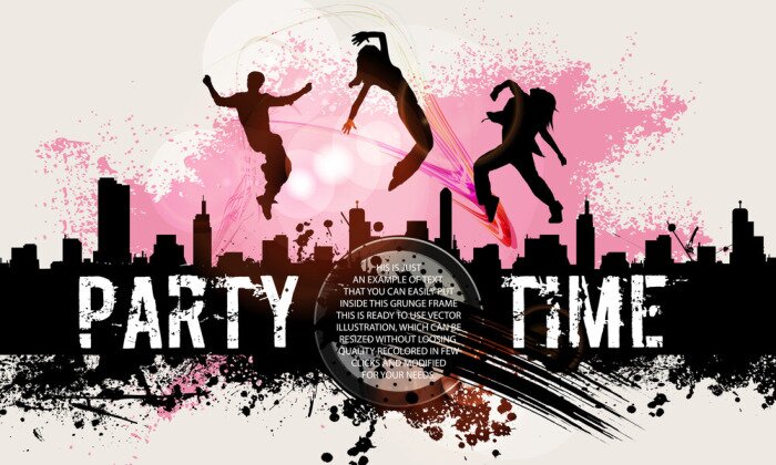 Sticker Partij achtergrond