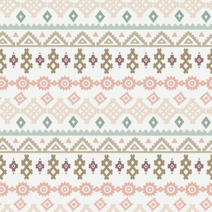 Sticker Pastel boho patroon