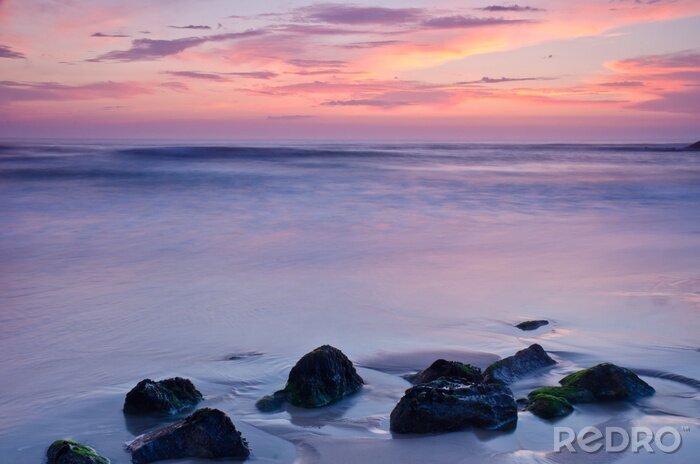 Sticker Pastelkleur natuurlijk landschap