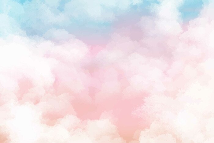 Sticker Pastelkleurige wolken