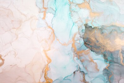 Pastelkleurige wolken van marmer