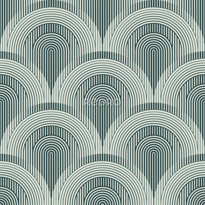 Sticker Patroon in zeegroene tinten