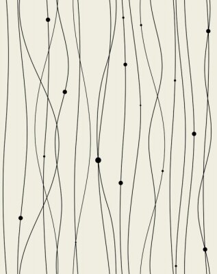Sticker Patroon met zwarte lijnen