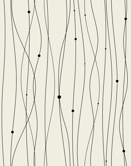 Sticker Patroon met zwarte lijnen