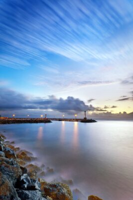Pier op een prachtig landschap