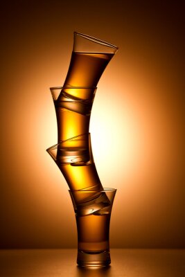 Sticker piramide van alcoholische dranken