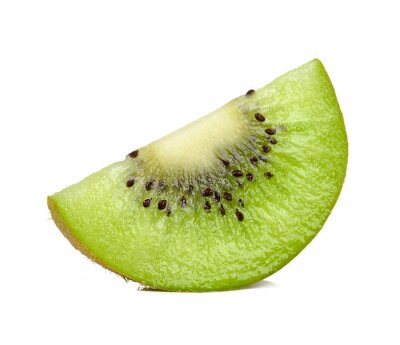 Sticker Plakje Kiwi geïsoleerd op een witte achtergrond