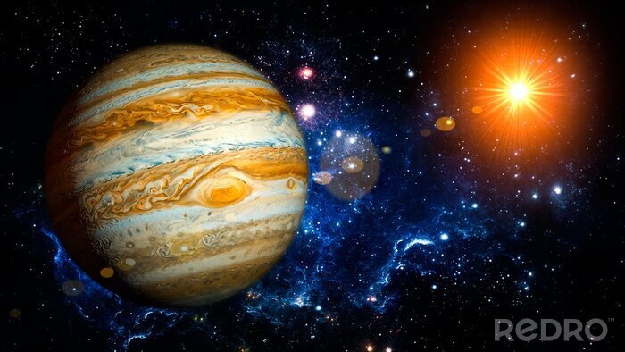 Sticker Planeet en de zon