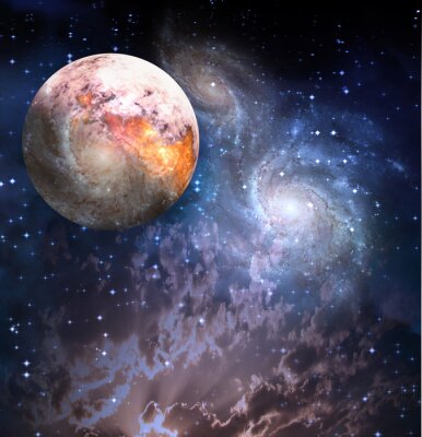 Planeten en sterren in een galaxy