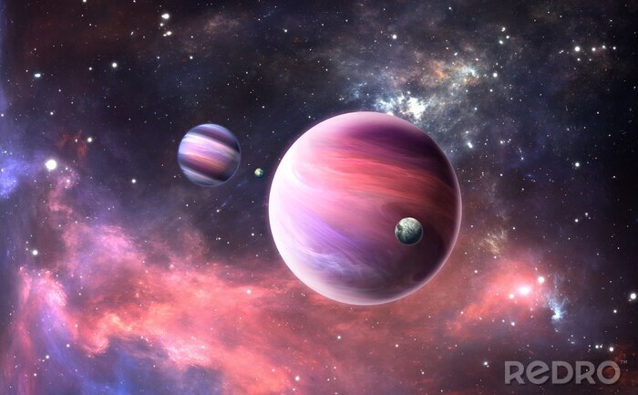 Sticker Planeten in de ruimte