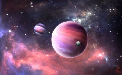 Sticker Planeten in de ruimte