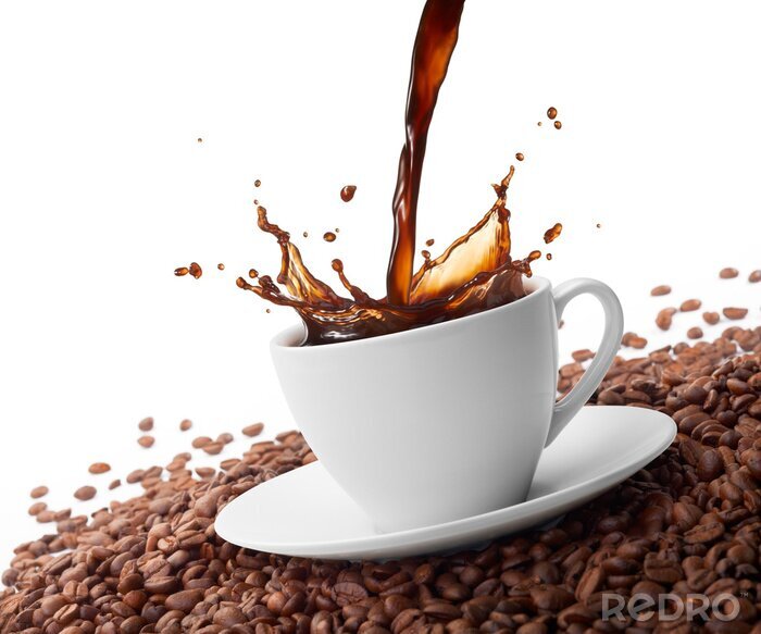 Sticker Plons van het inschenken van koffie
