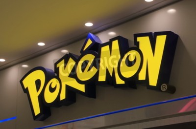 Sticker Pokemon-merklogo opgeschorte advertentie-inscriptie