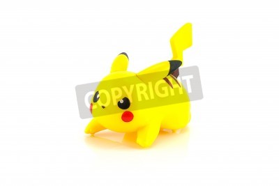 Sticker Pokemon Pikachu klaar om te springen