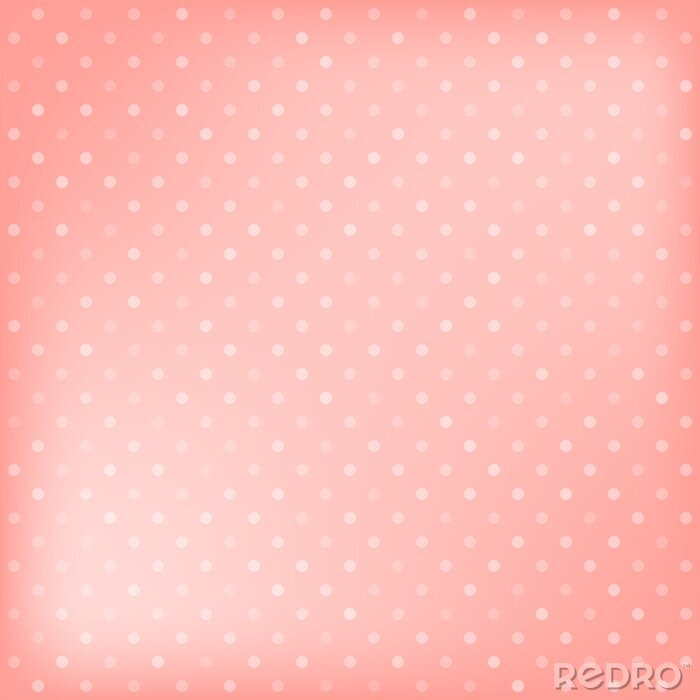 Sticker Polka dot roze achtergrond
