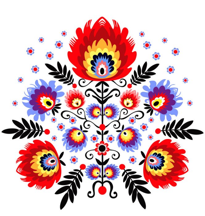 Sticker polski WZOR ludowy