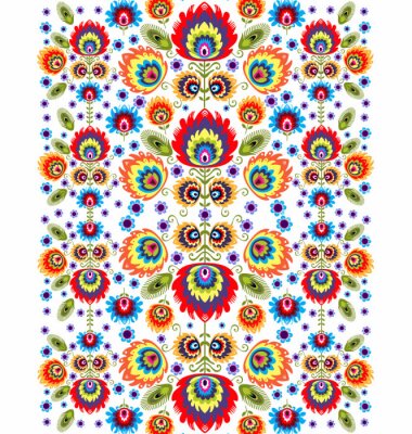 Poster polski WZOR ludowy bezszwowy