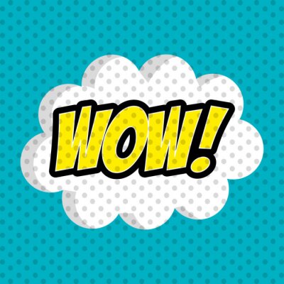 Sticker Pop art en komische ontwerp