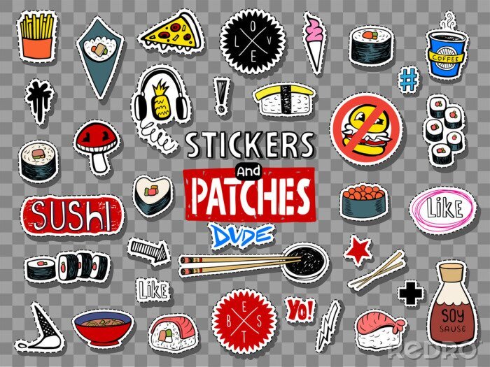 Sticker Popular food stickers collection