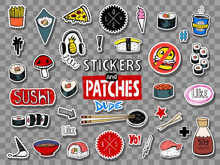 Sticker Popular food stickers collection