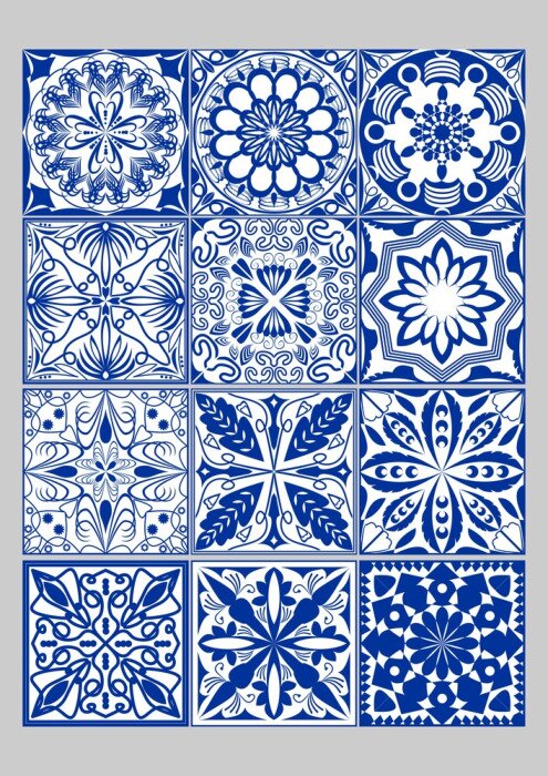 Sticker Portugese azulejos tegels