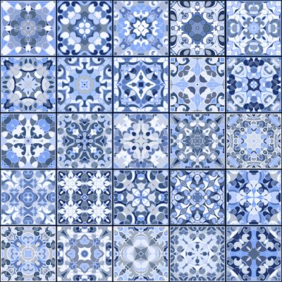 Sticker Portugese blauwe tegels