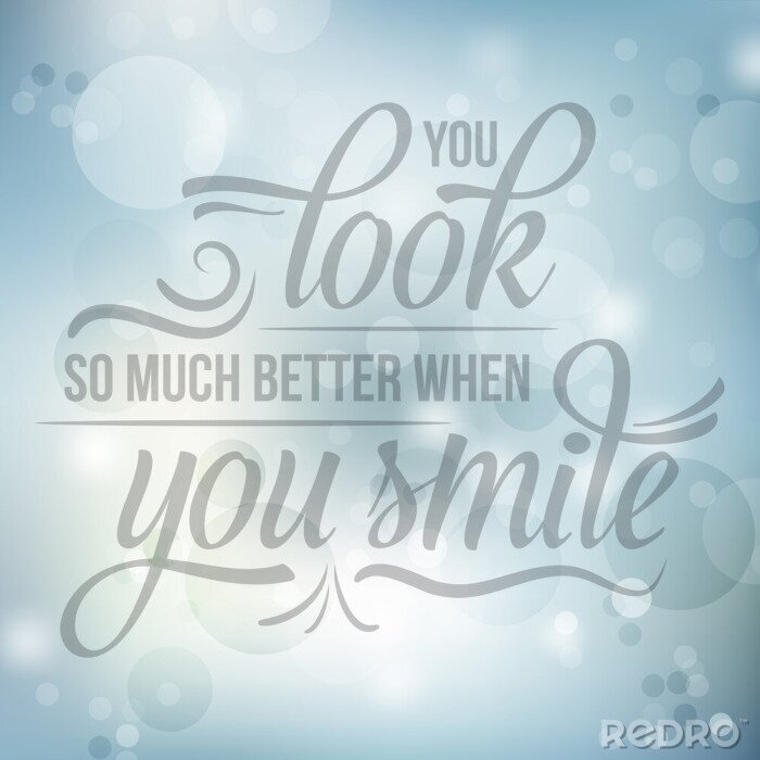 Sticker positieve inspirerende leven citaat op blauwe achtergrond wazig