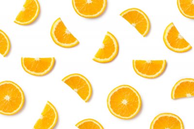Realistische stukjes sinaasappel