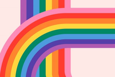 Sticker Regenboog als veelkleurige achtergrond