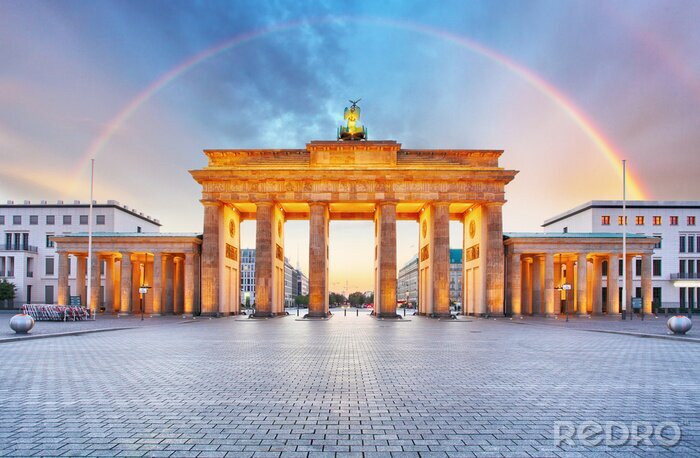 Sticker Regenboog boven de Brandenburger Tor