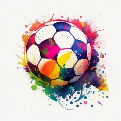 Sticker Regenboog gekleurde bal