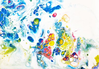 Sticker Regenboogdans van verf