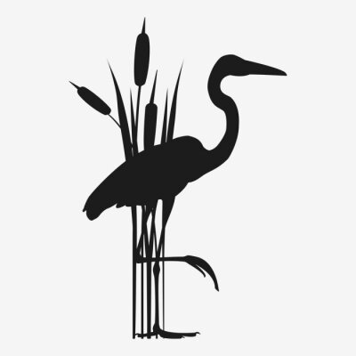 Sticker Reiger vector silhouet