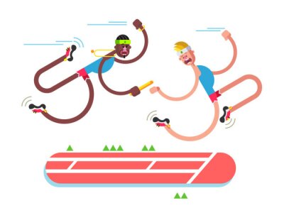 Sticker Relay atletiek ontwerp