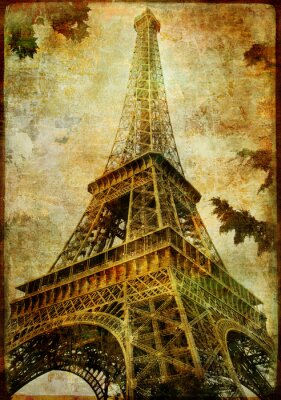 Retro foto van de Eiffeltoren