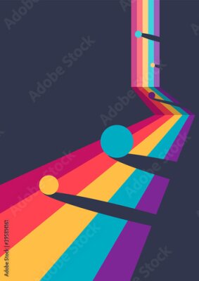 Retro geometrisch perspectief